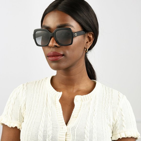 FINAL PRICE NEW GUCCI GG0036SN 001 BLACK GREY SUNGLASSES - Picture 5 of 11